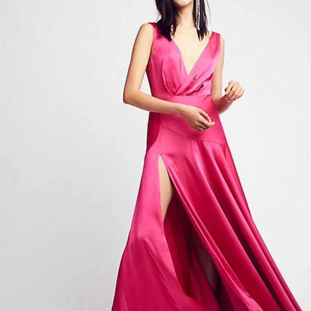 Free People Vibrant Pink Maxi Dress